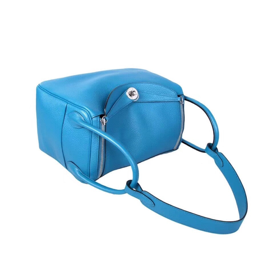 Hermes 7W Bleu Izmir Lindy 30 Togo Palladium Hardware