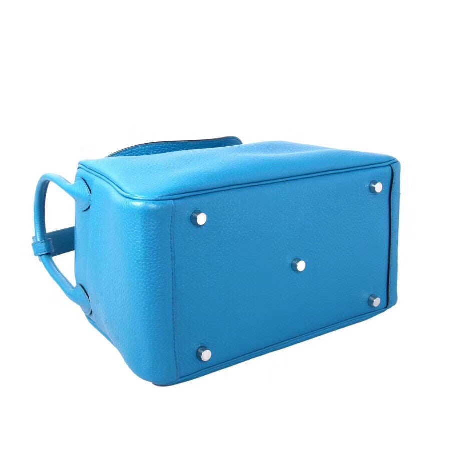 Hermes 7W Bleu Izmir Lindy 30 Togo Palladium Hardware
