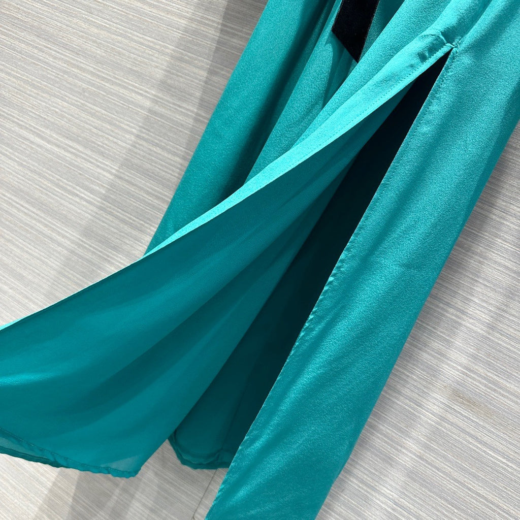 Gucci Silk belted dress Green