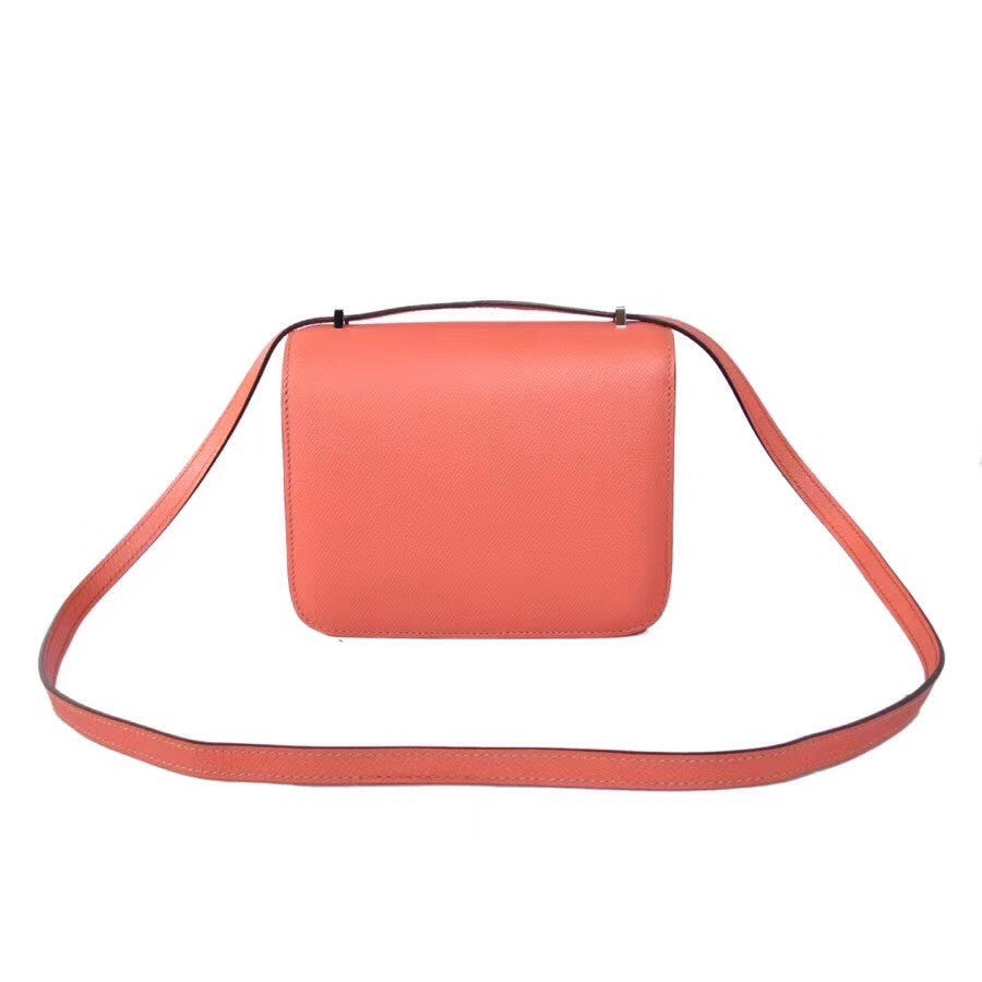 Hermes Pink Flamingo Constance 24 Epsom bag with Palladium Hardwares