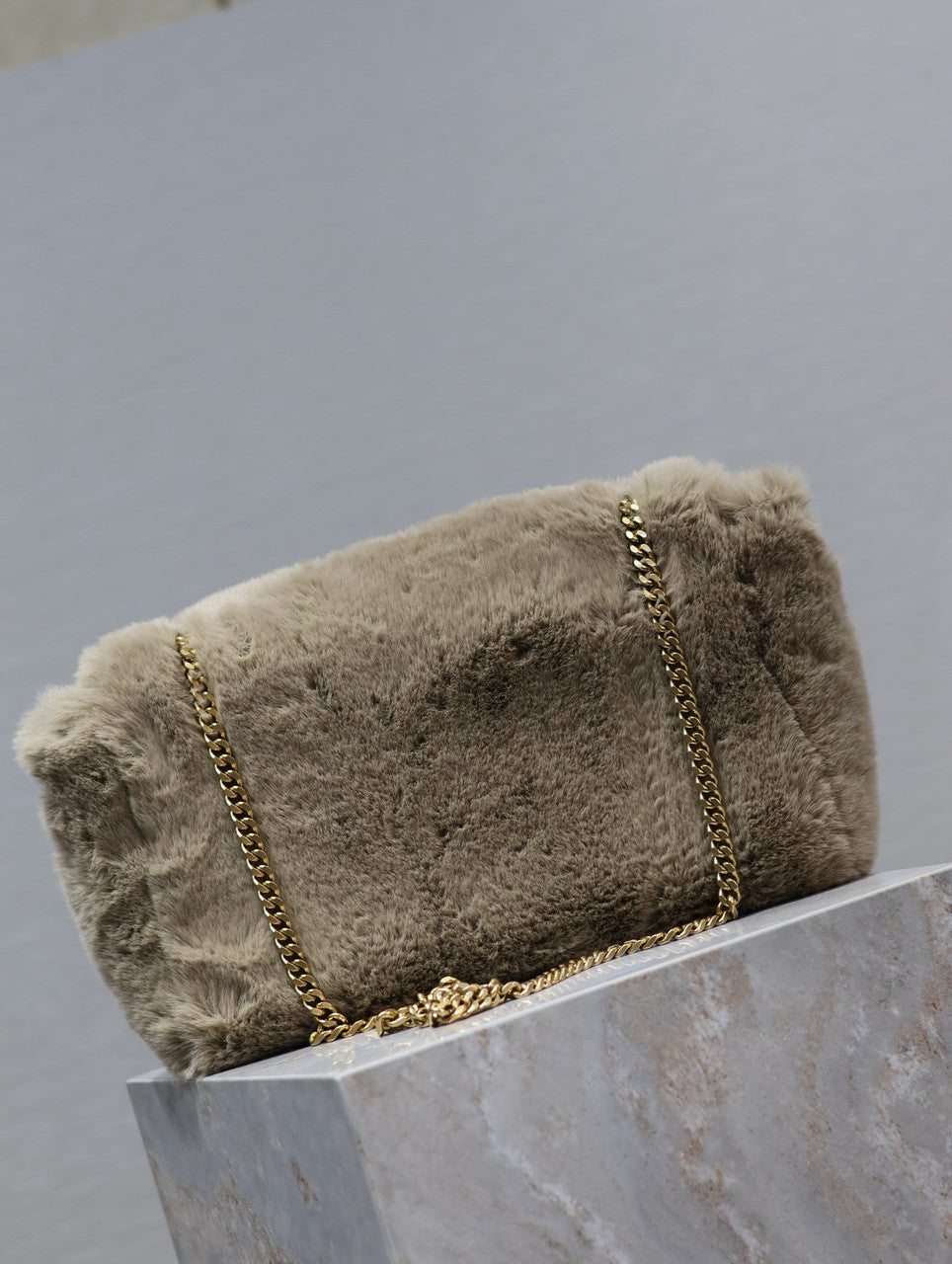 Saint Laurent NIKI LARGE IN SHEARLING BEIGE Saint Laurent