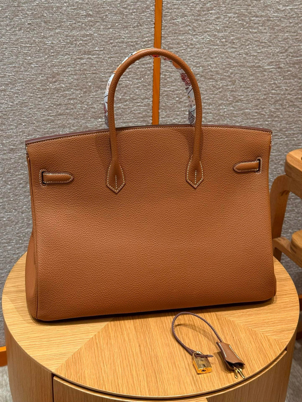Hermes Toffee Birkin 40 Togo leather