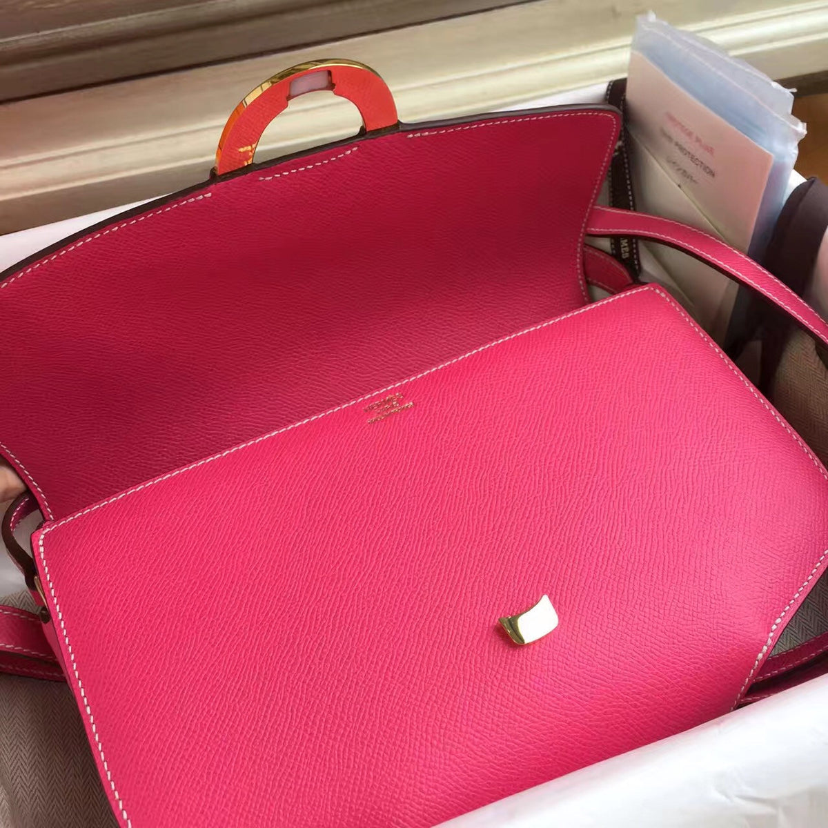 Hermes Cherche-Midi 25 Fuchsia