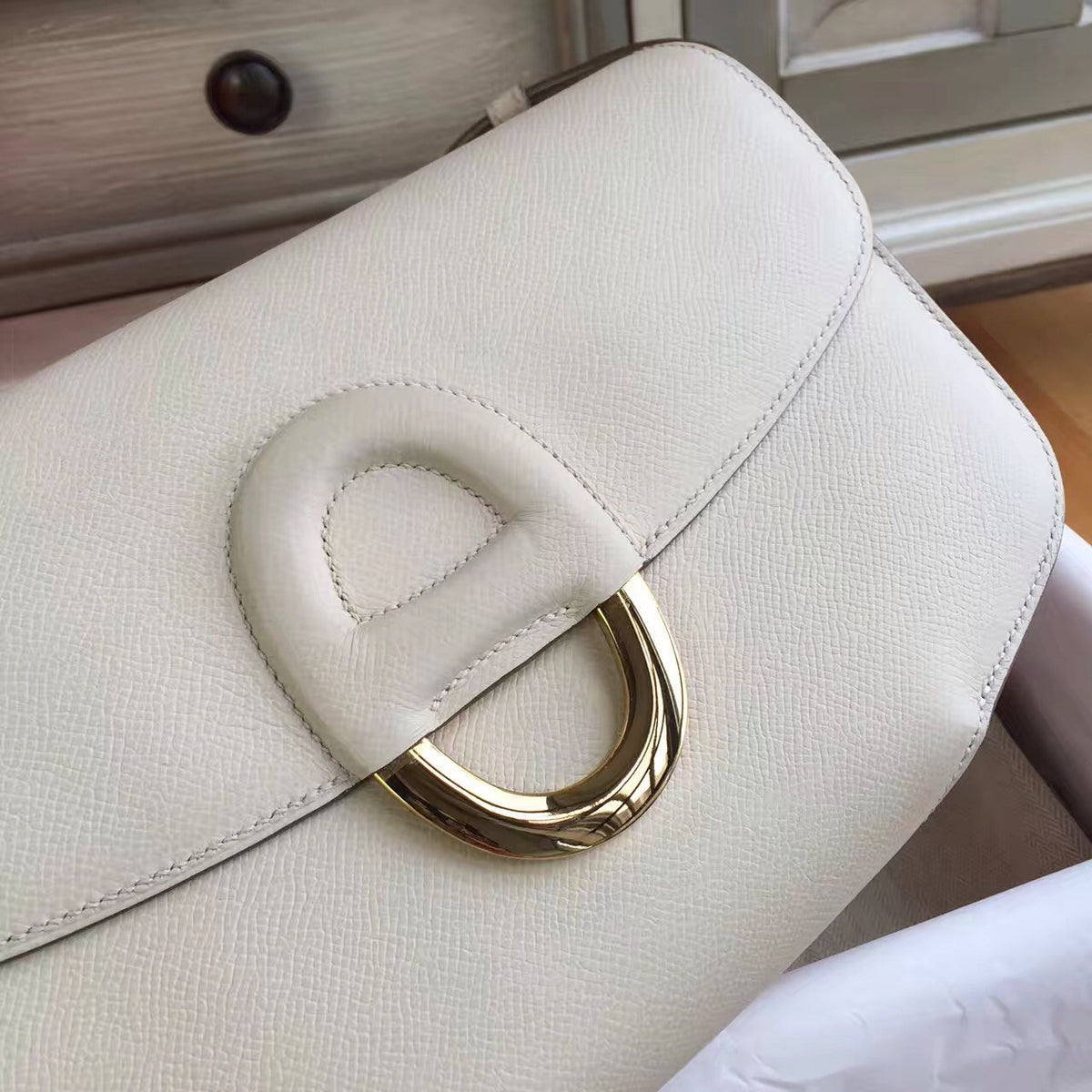 Hermes Cherche-Midi 25 White