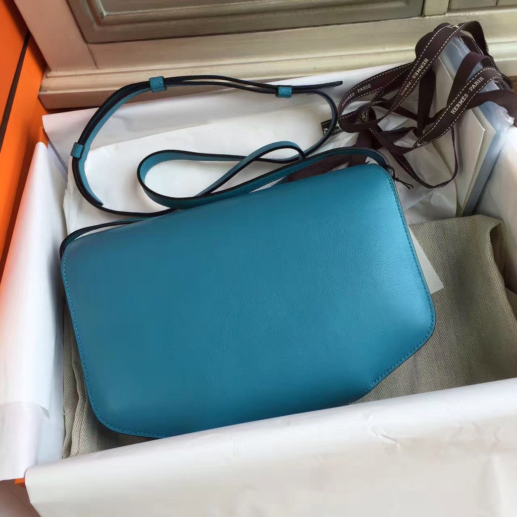 Hermes Cherche-Midi 25 Turquoise