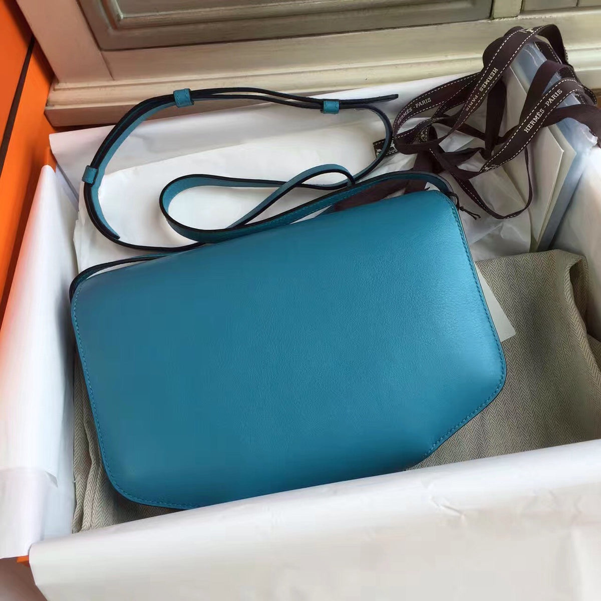 Hermes Cherche-Midi 25 Turquoise