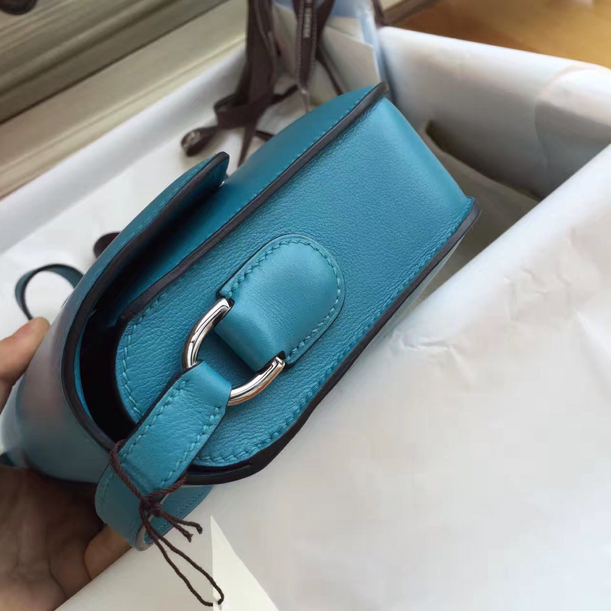 Hermes Cherche-Midi 25 Turquoise