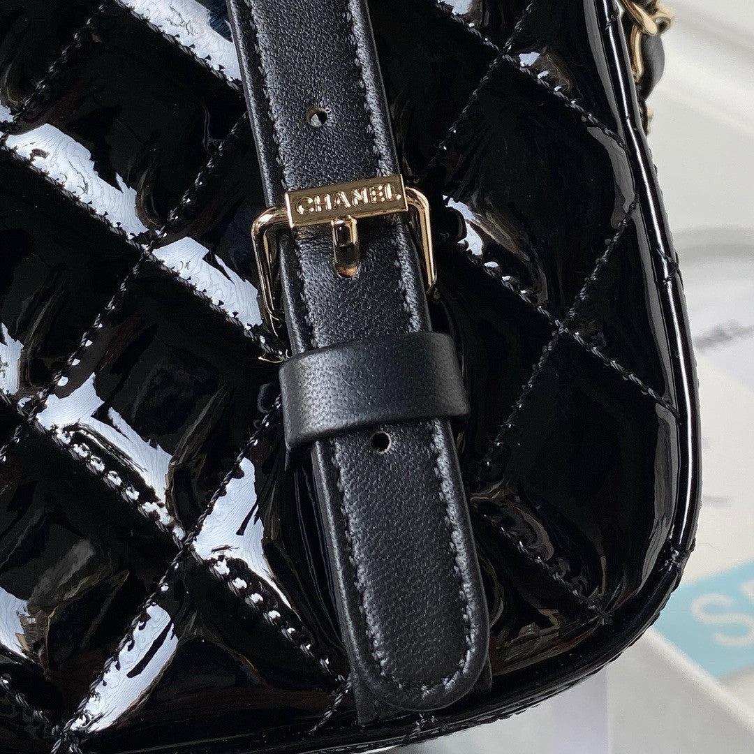 CHANEL BACKPACK & STAR COIN PURSE BLACK