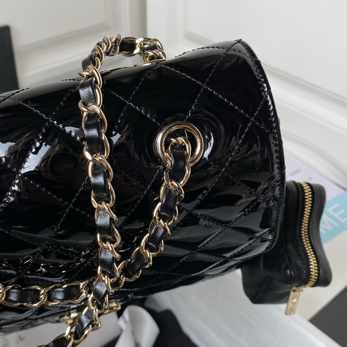 CHANEL BACKPACK & STAR COIN PURSE BLACK