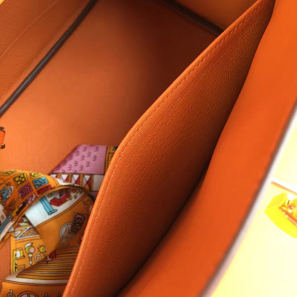 Hermes Orange Birkin Bag 30cm Epsom Gold Hardware