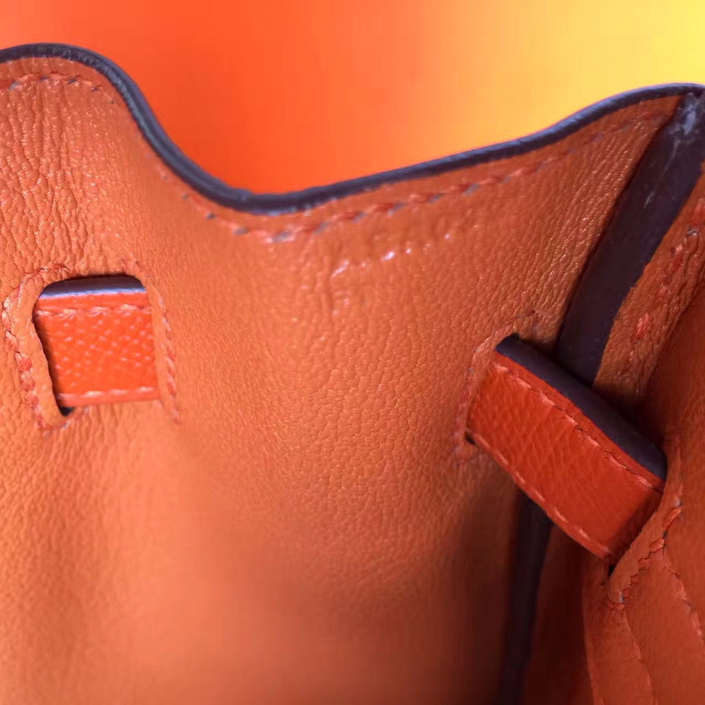 Hermes Orange Birkin Bag 30cm Epsom Gold Hardware