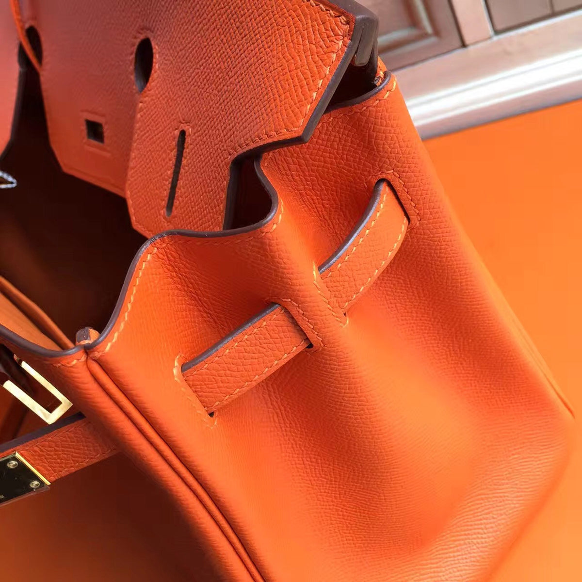 Hermes Orange Birkin Bag 30cm Epsom Gold Hardware