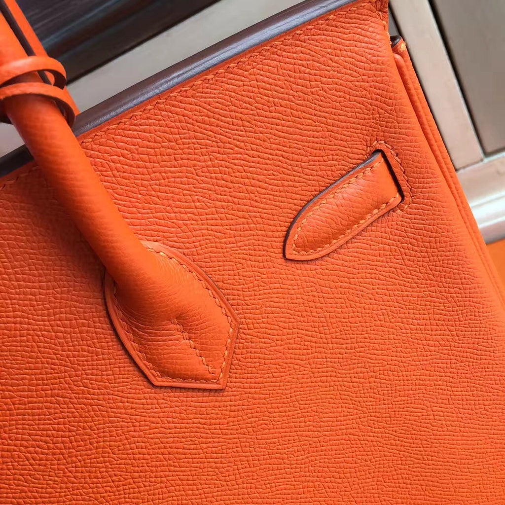 Hermes Orange Birkin Bag 30cm Epsom Gold Hardware