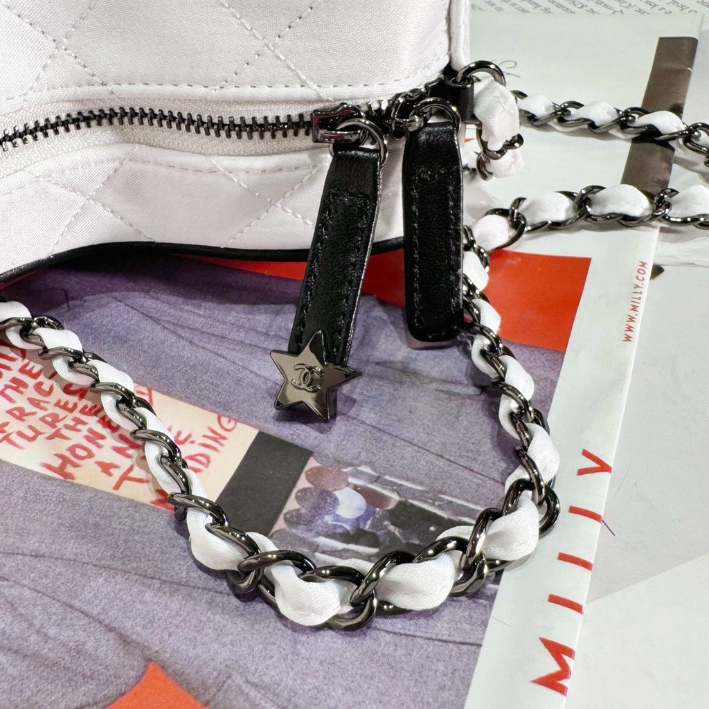 CHANEL STAR HAND BAG WHITE