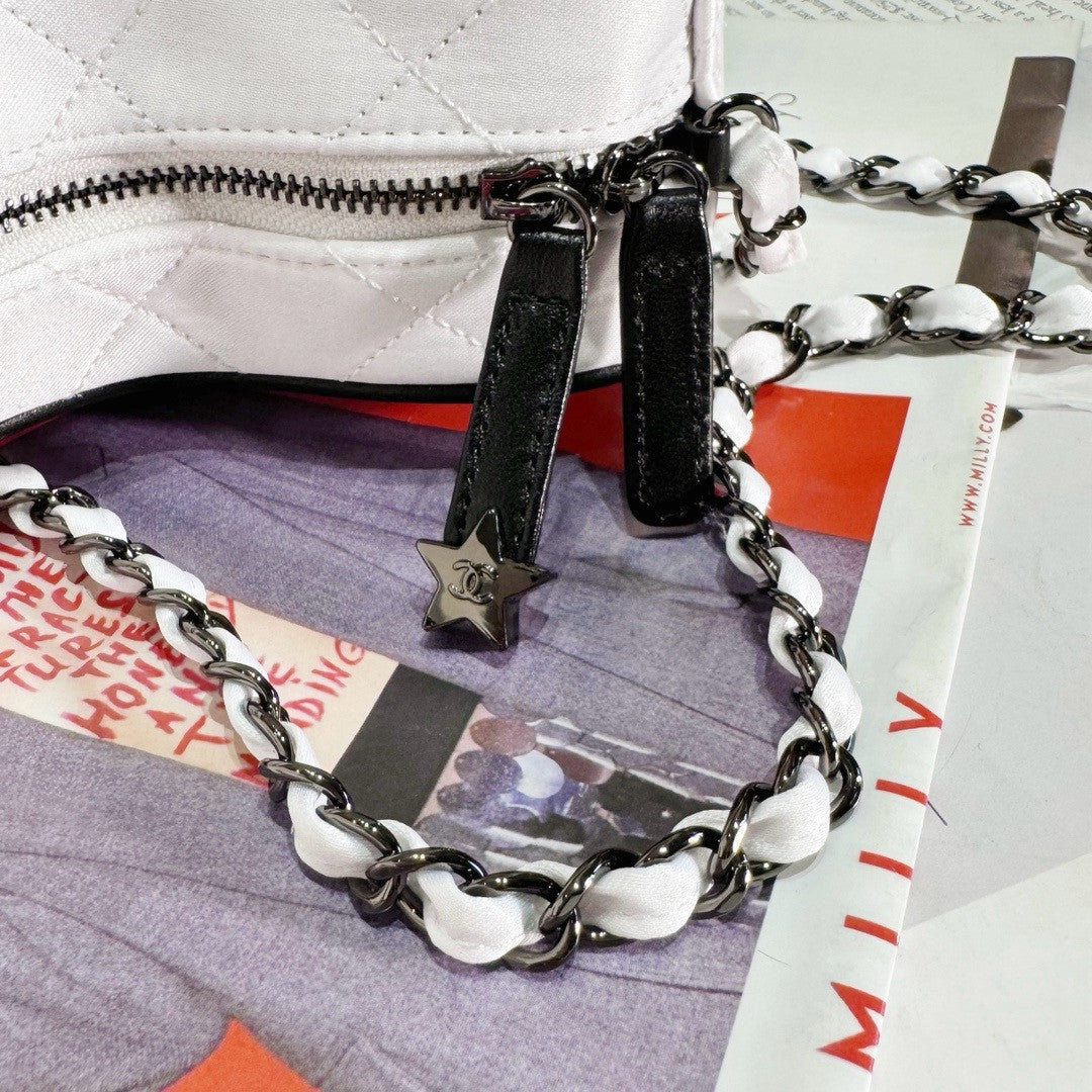 CHANEL STAR HAND BAG WHITE