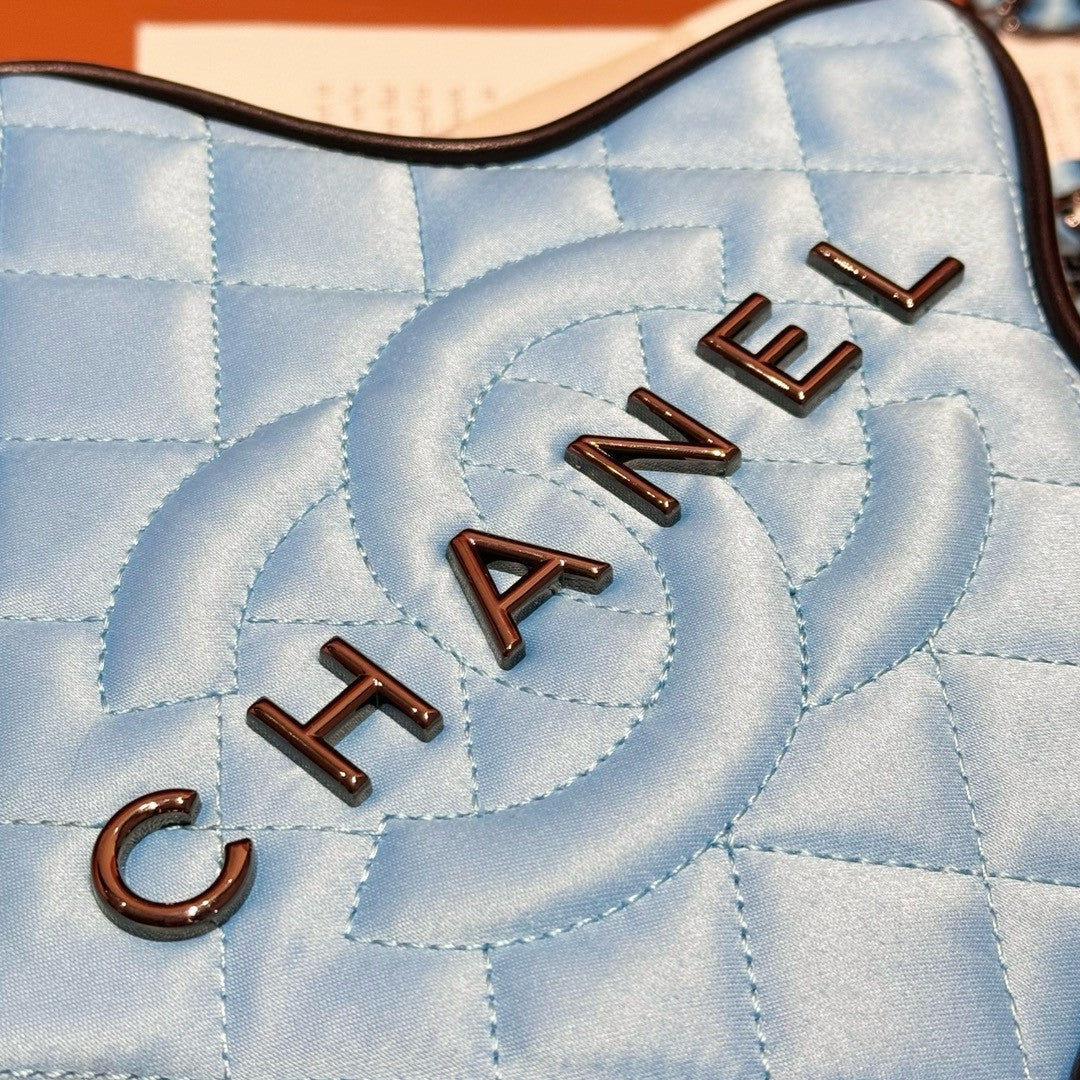 CHANEL STAR HAND BAG BLUE