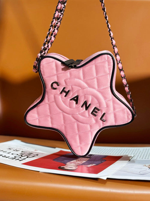 CHANEL STAR HAND BAG PINK