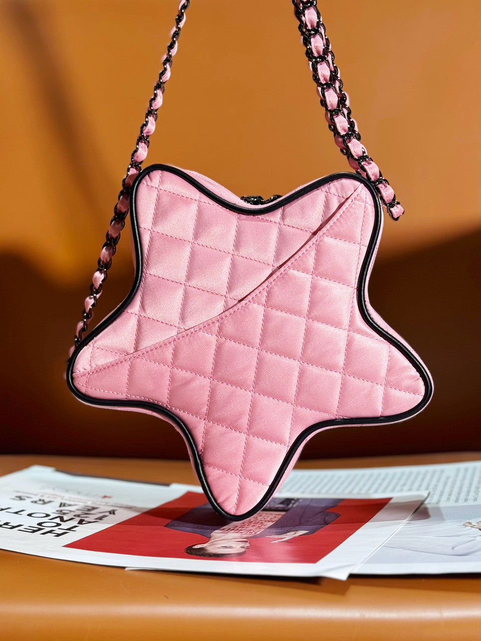 CHANEL STAR HAND BAG PINK