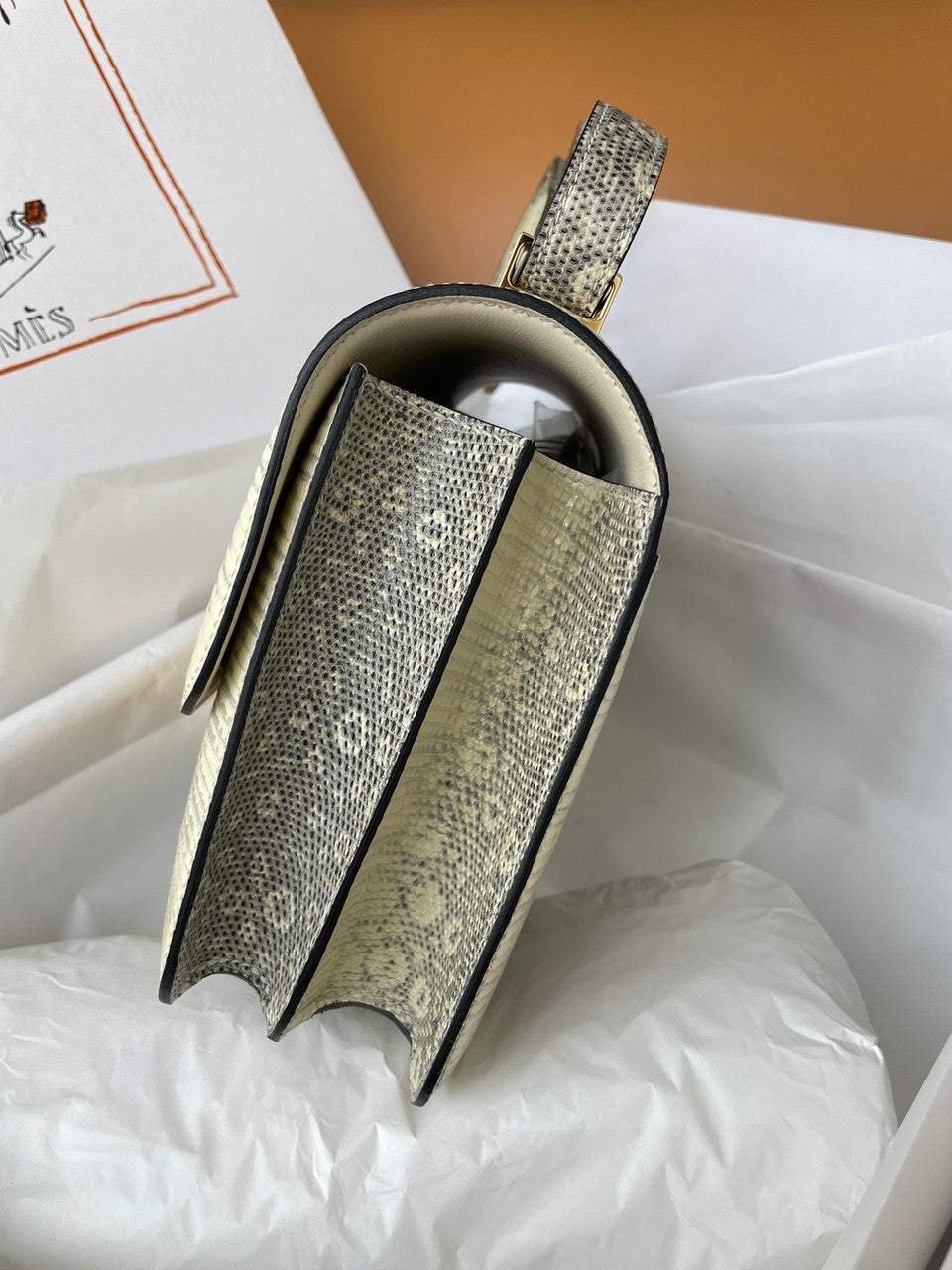 Hermes Constance 24 Ombre Lizard Gold Hardware