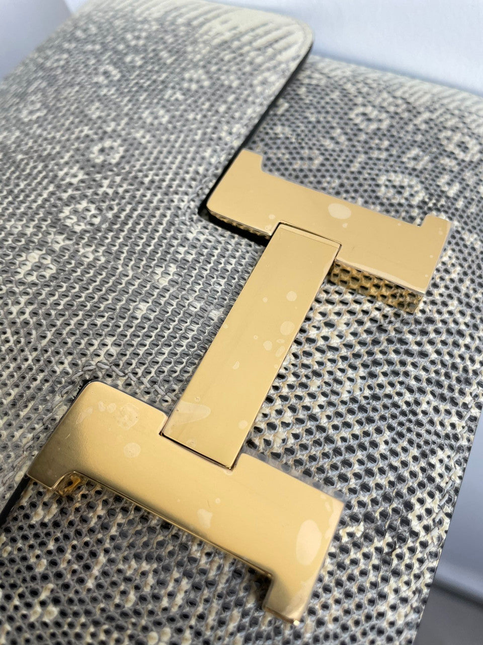 Hermes Constance 24 Ombre Lizard Gold Hardware