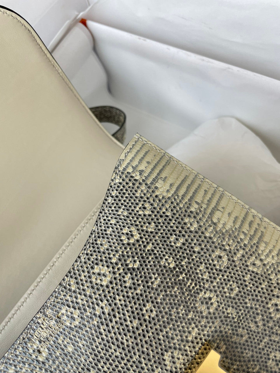 Hermes Constance 24 Ombre Lizard Gold Hardware