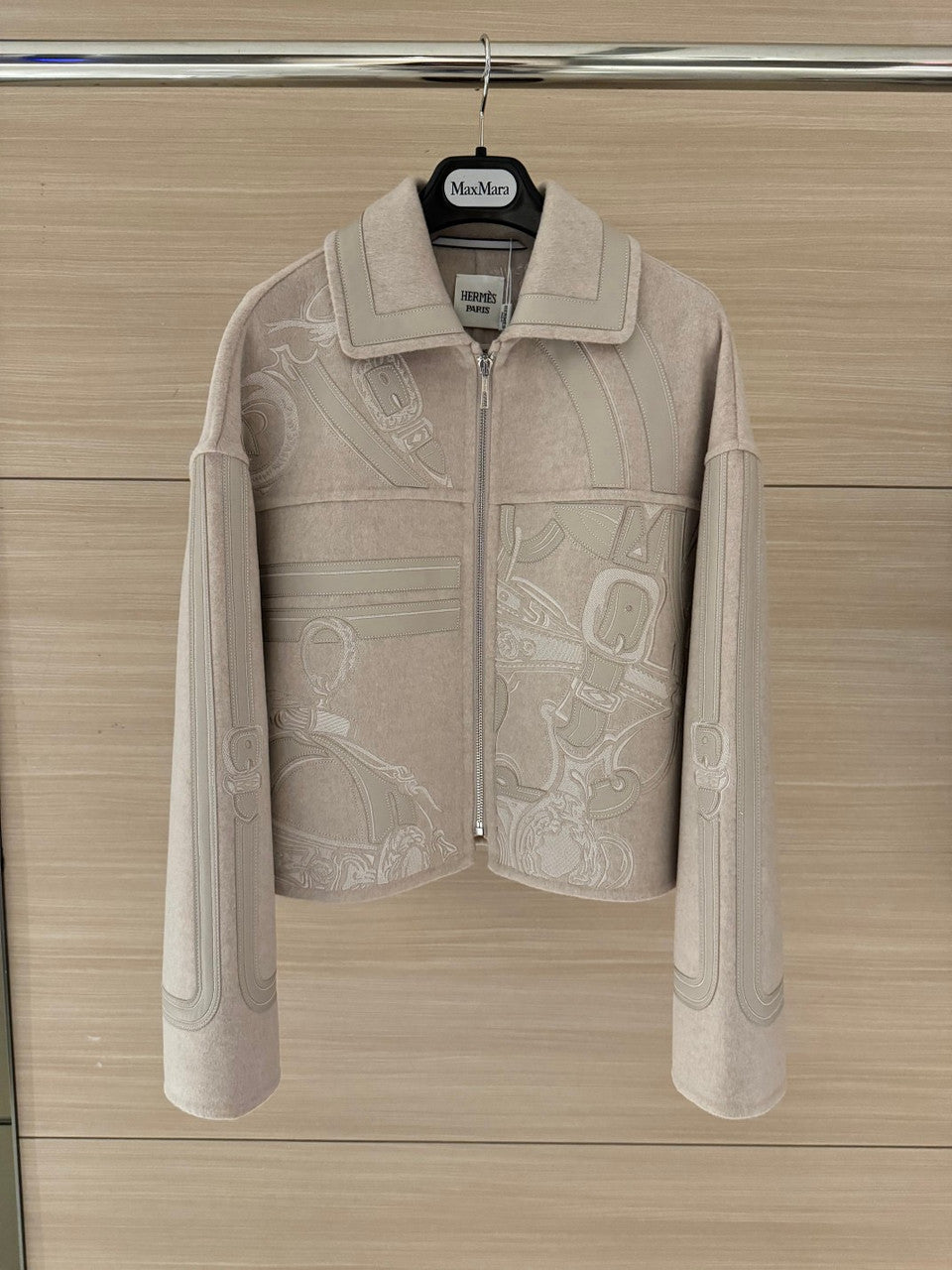 HERMES "Effet Kaleidoscope" zipped twillaine jacket