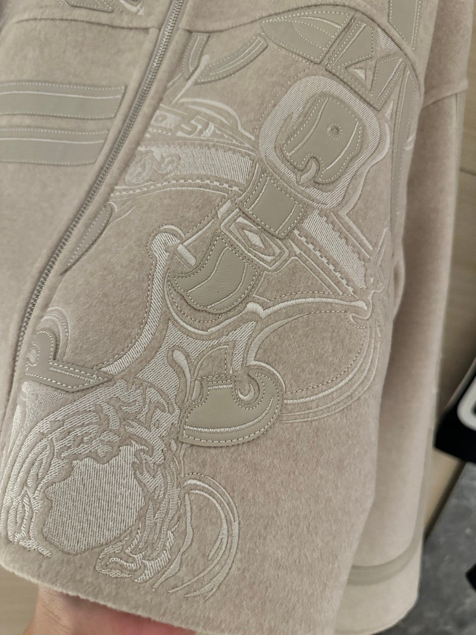 HERMES "Effet Kaleidoscope" zipped twillaine jacket