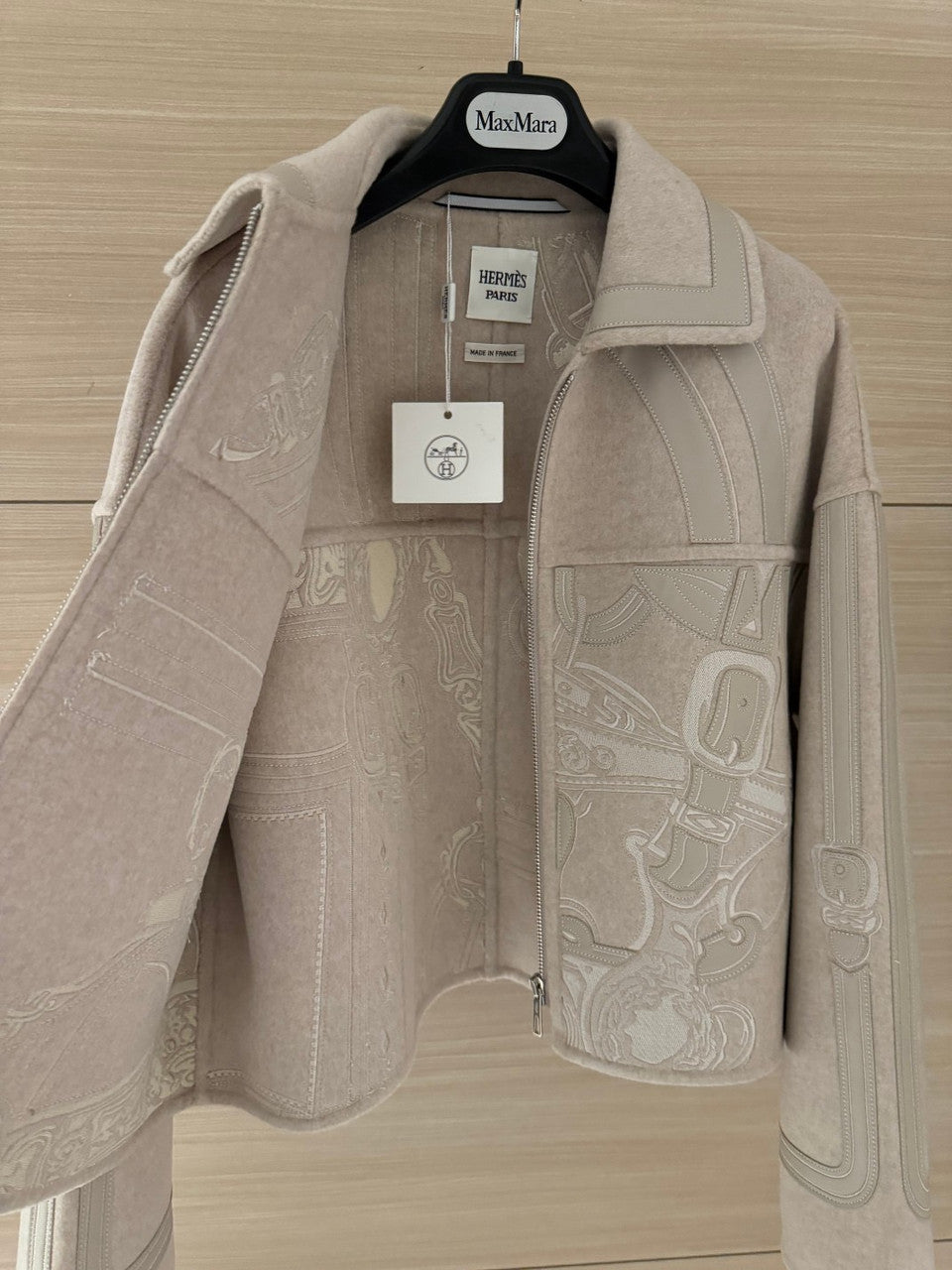 HERMES "Effet Kaleidoscope" zipped twillaine jacket