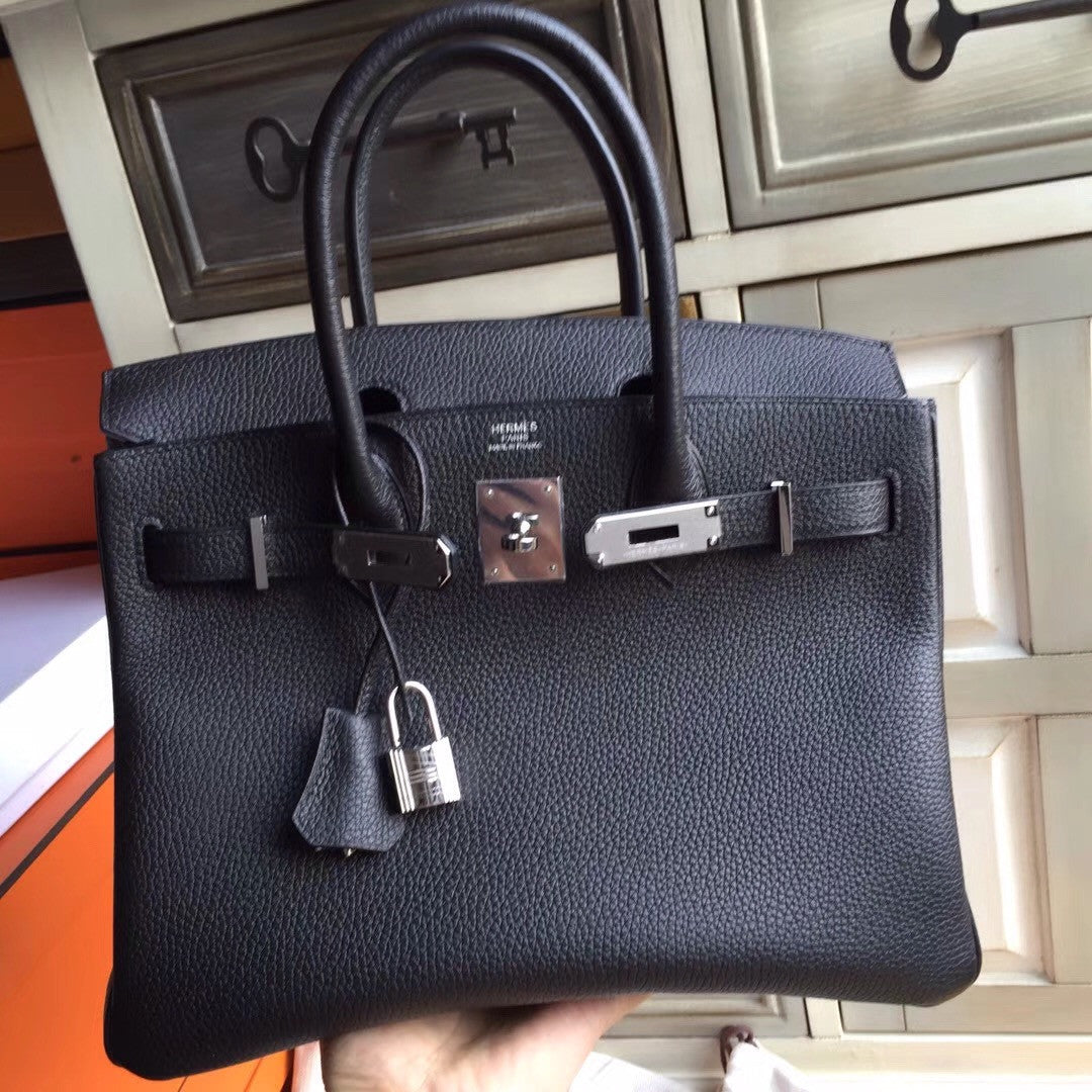 Hermès Birkin 30 cm Togo Leather Palladium Hardware