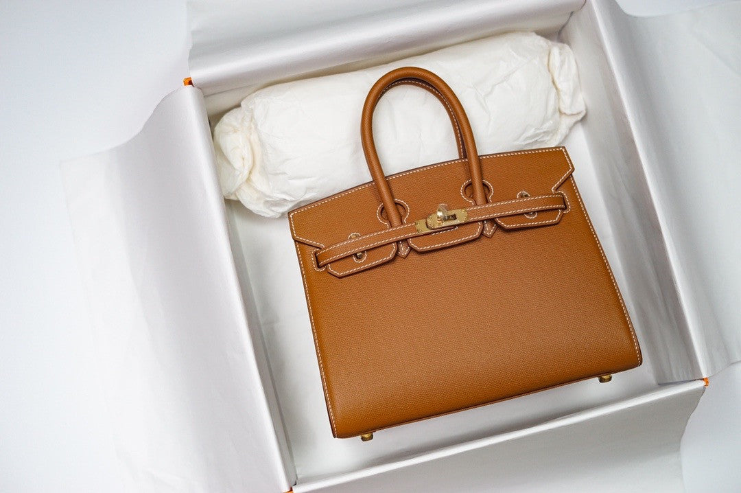 Hermes Birkin 25 Sellier Gold Madame Grain Gold Hardware