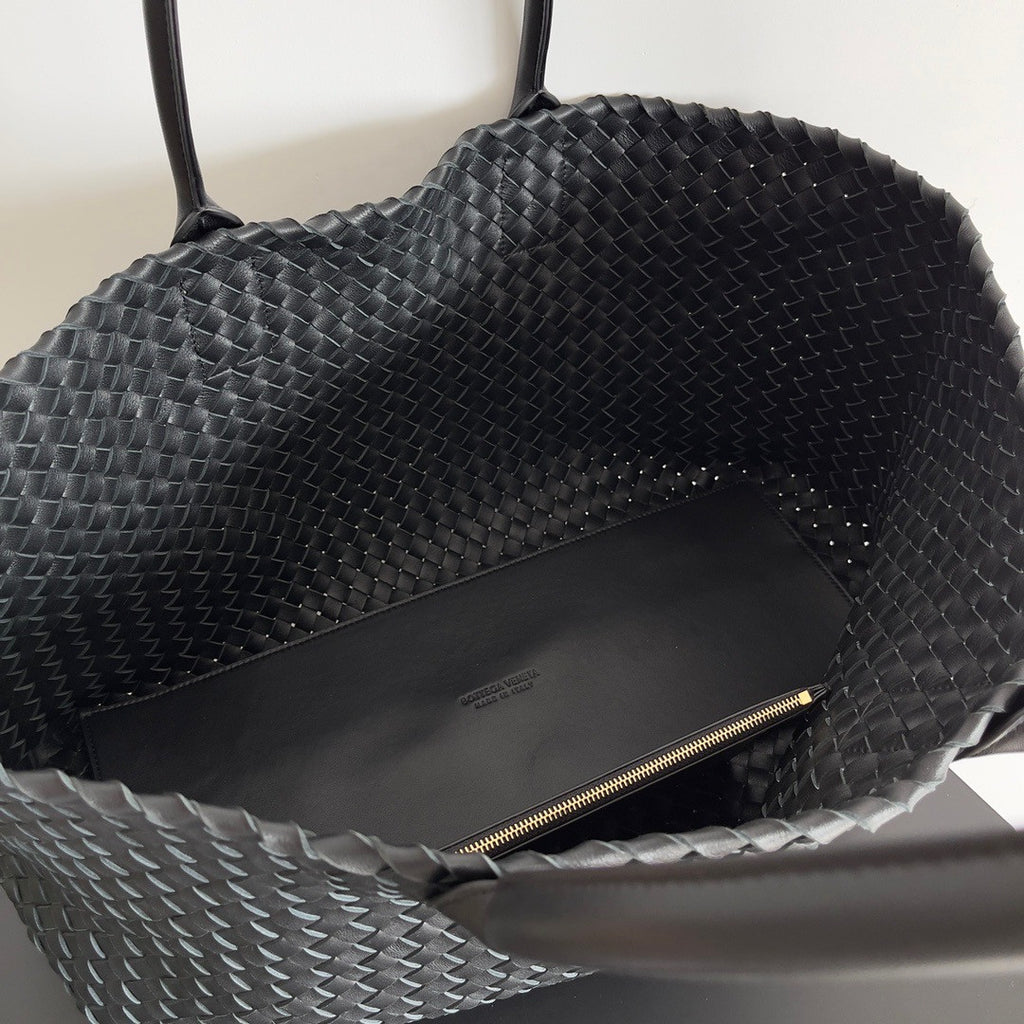 Bottega Veneta Large Cabat in Black