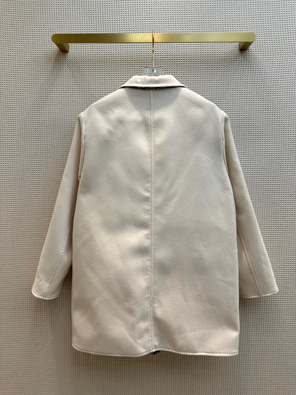 Louis Vuitton 1AAK67 REVERSIBLE MONOGRAM JACQUARD COAT WHITE