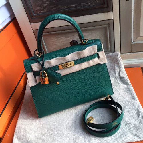 Hermes Green Mini Kelly II 20 Epsom calf Gold Hardware