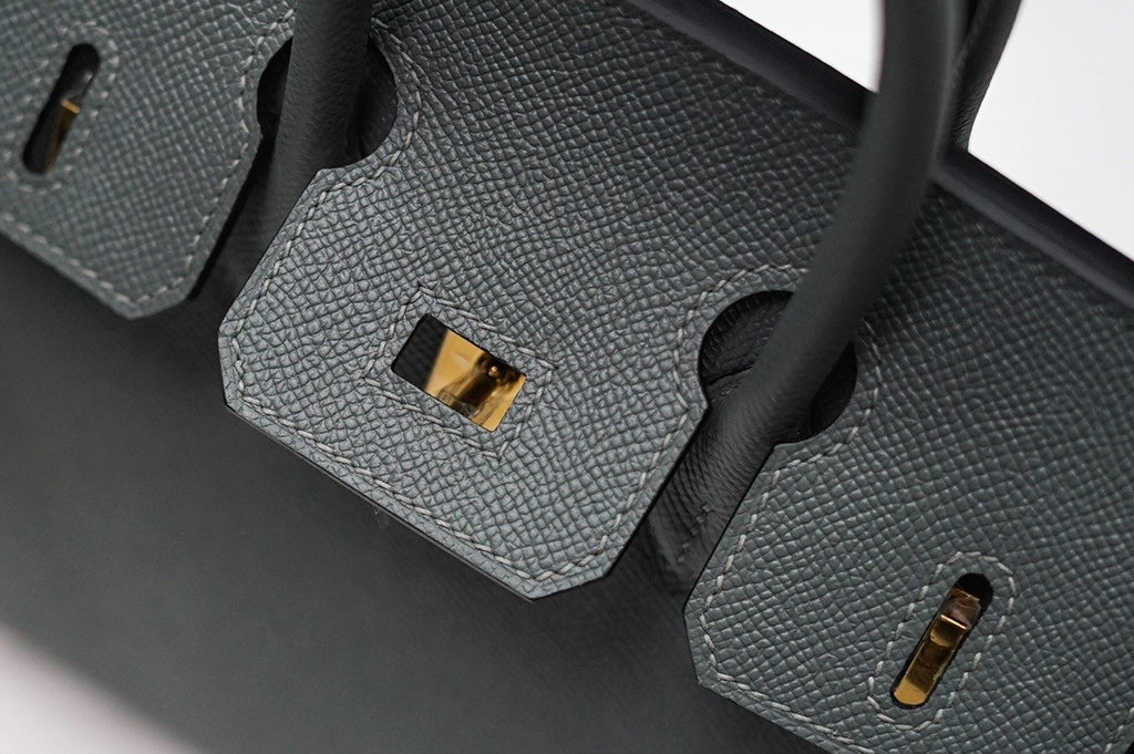 Hermes Birkin 25 Sellier Vert Amande  Madame Grain Gold Hardware