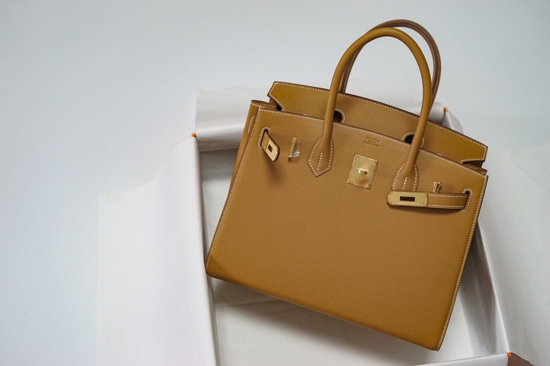 Hermes Birkin 30 Sellier Gold Madame Grain Gold Hardware