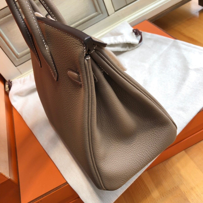 Hermes 18 Etoupe Birkin 25 Togo leather Gold Hardware