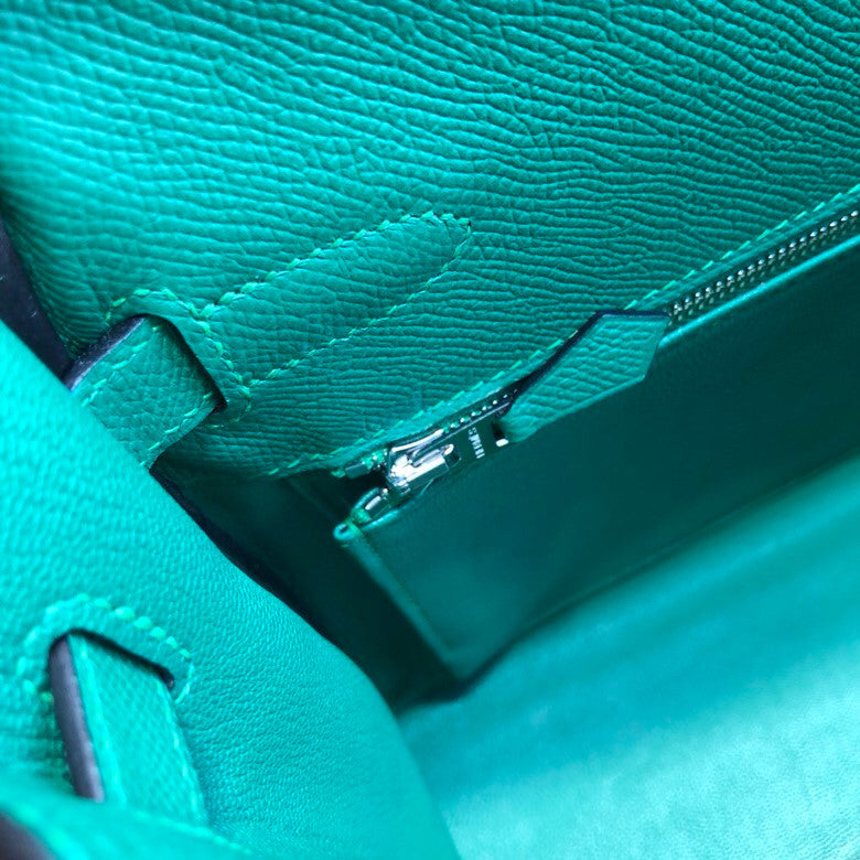 Hermès U4 Vert vertigao Kelly 32 Epsom Palladium Hardware