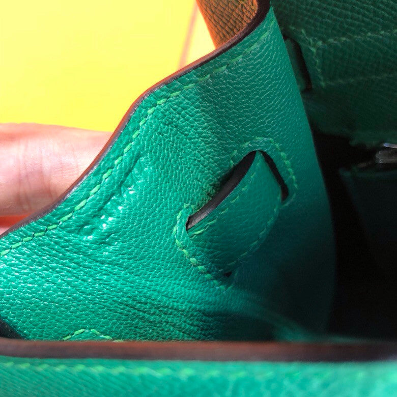 Hermès U4 Vert vertigao Kelly 32 Epsom Palladium Hardware