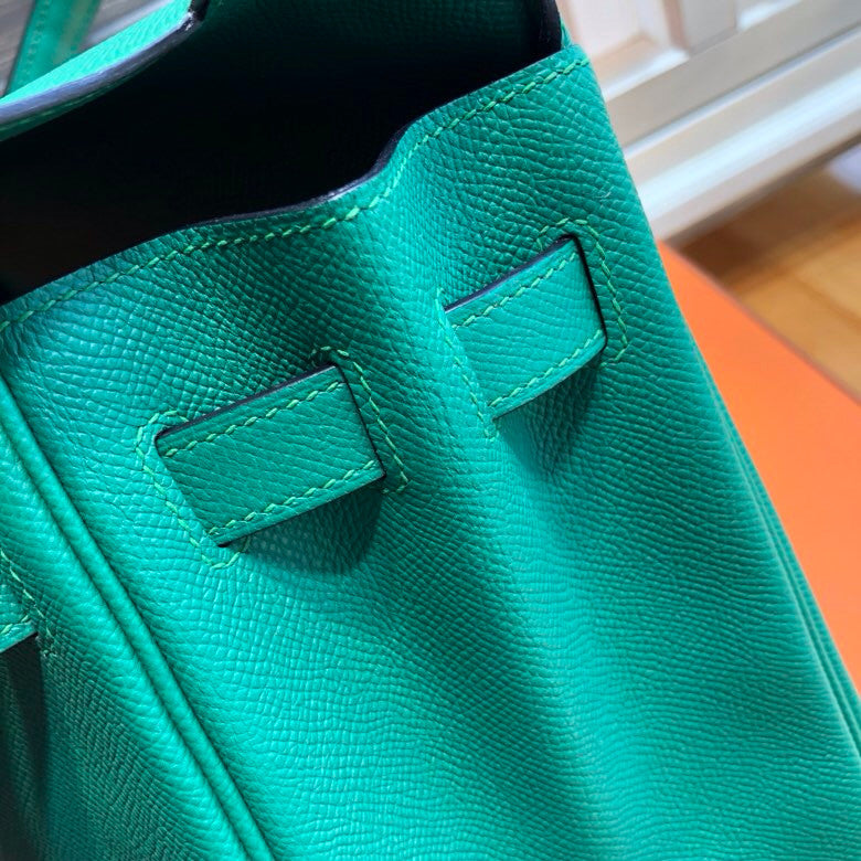 Hermès U4 Vert vertigao Kelly 32 Epsom Palladium Hardware