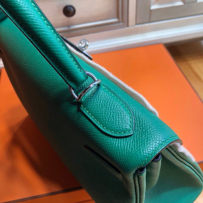 Hermès U4 Vert vertigao Kelly 32 Epsom Palladium Hardware