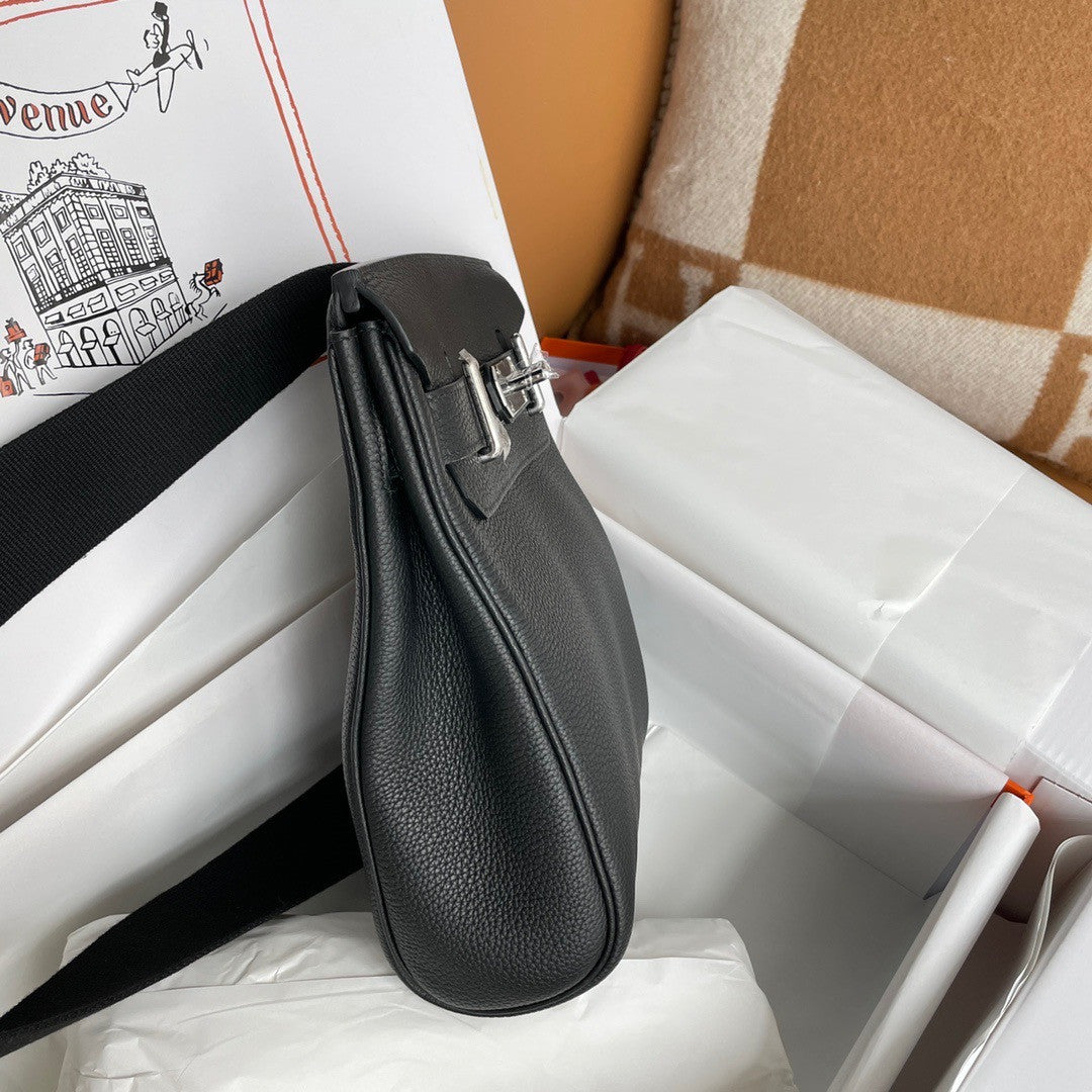 Hermes Kelly HAC A Dos Bag Black Togo Leather Palladium Hardware 2022