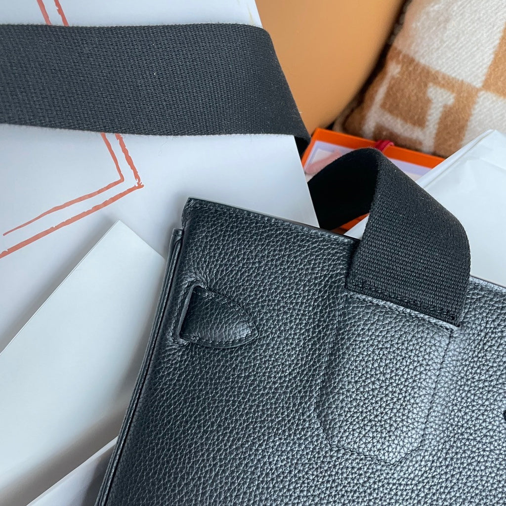 Hermes Kelly HAC A Dos Bag Black Togo Leather Palladium Hardware 2022