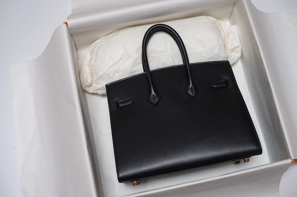 Hermes Birkin 25 Sellier Box Leather Gold Hardware