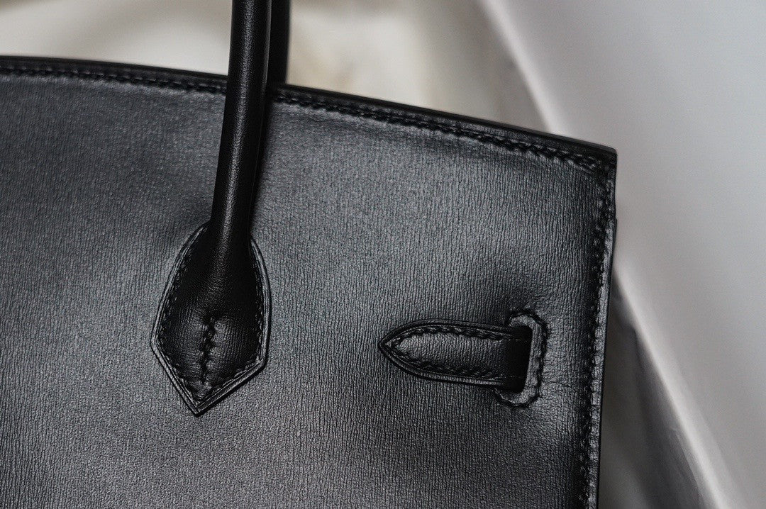 Hermes Birkin 25 Sellier Box Leather Gold Hardware