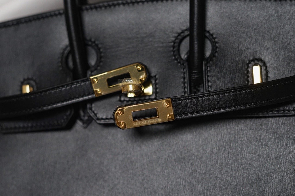 Hermes Birkin 25 Sellier Box Leather Gold Hardware
