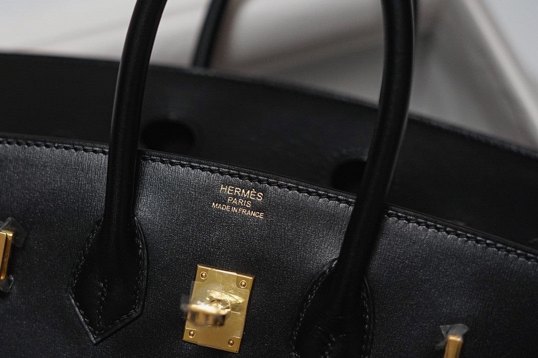 Hermes Birkin 25 Sellier Box Leather Gold Hardware