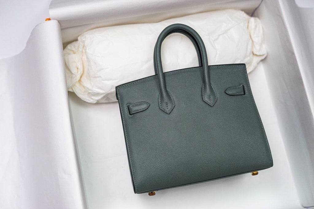 [Exclusive] Hermes Vert Amande  Birkin 20cm Epsom Gold Hardware