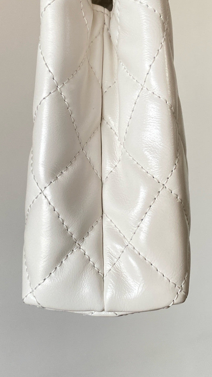 Chanel Kelly Mini Shopping Bag White
