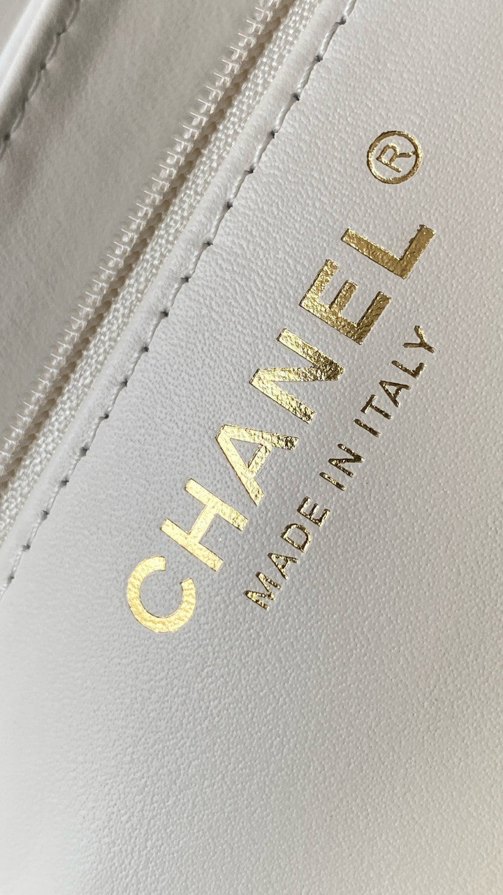 Chanel Kelly Mini Shopping Bag White