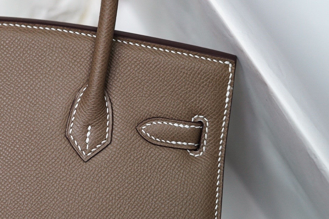 [Exclusive] Hermes Etoupe  Birkin 20cm Epsom Gold Hardware